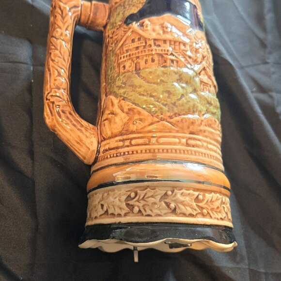 Vintage Ceramic German Beer Stein Music Box (not working) & Village Relief - Picture 6 of 10